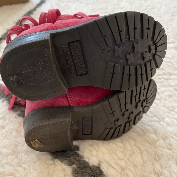 Smoky Mountain Girls Hopalong Fringe Western Round Toe Boot 5 Toddler  Pink - Picture 8 of 11